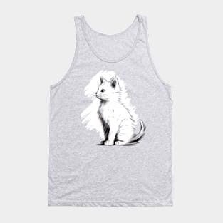 Just a cute little white cat ! Tank Top